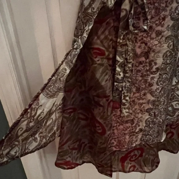 Silk one size wrap around skirt-Kaniza- Imported- 36” Length- NEW - Picture 7 of 14